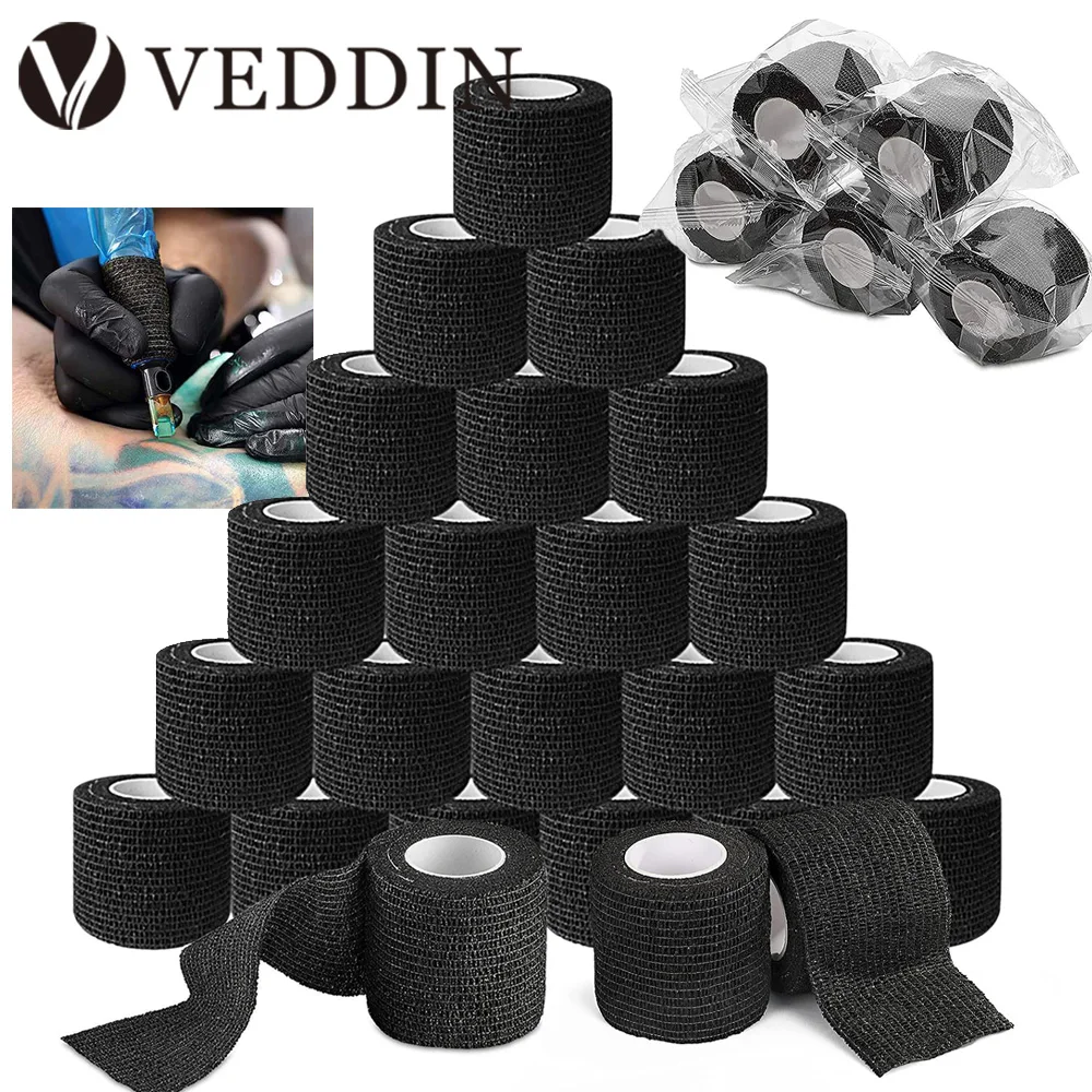 Self-Adhesive Tattoo Grip Cover Bandage Elastic Non-woven Wraps Disposable Tattoo Bandage Tapes Finger Protection Tattoo Supply