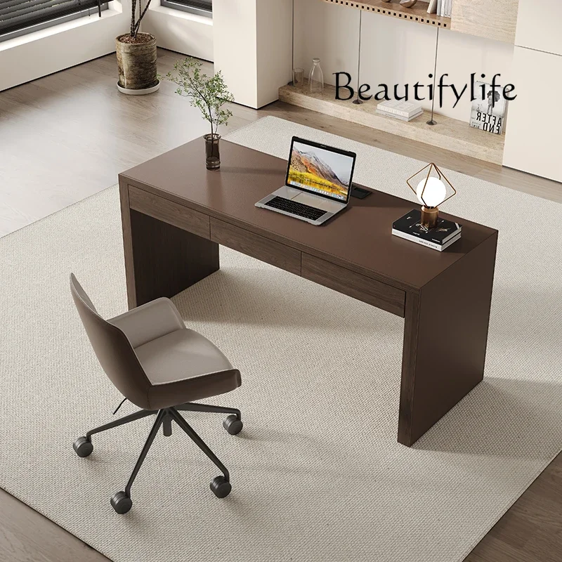 

N49 Desk Italian minimalist home study light luxury retro high-end desk designer modern minimalist computer desk
