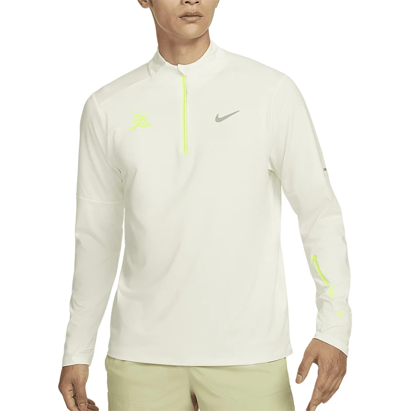 Nike Oficial Genuine Element Dri-FIT Top de corrida masculino com proteção solar HQ4733-133