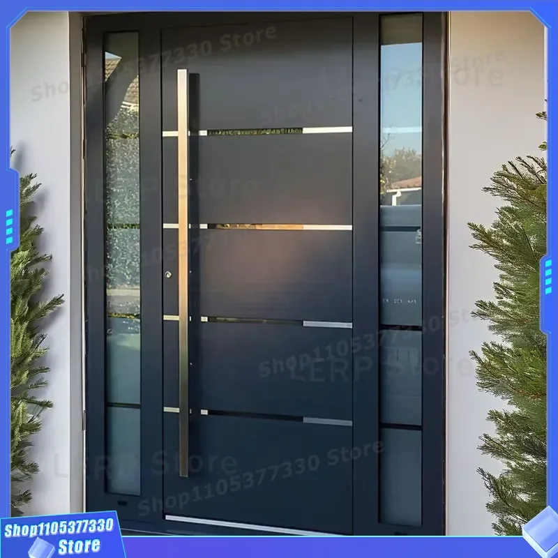 for Luxury Smart Multi-lock Aluminum Stainless Steel Single Front Entrance Anti-theft External Security Door