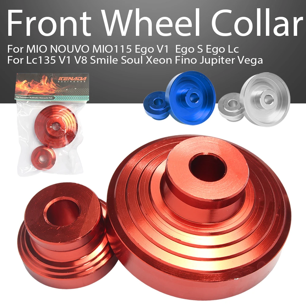 

Front Wheel Axle Collar Bushing for Yama Ha MIO NOUVO 115 Ego S LC135 V1 V8 Smile Soul Xeon Fino Jupiter Vega R