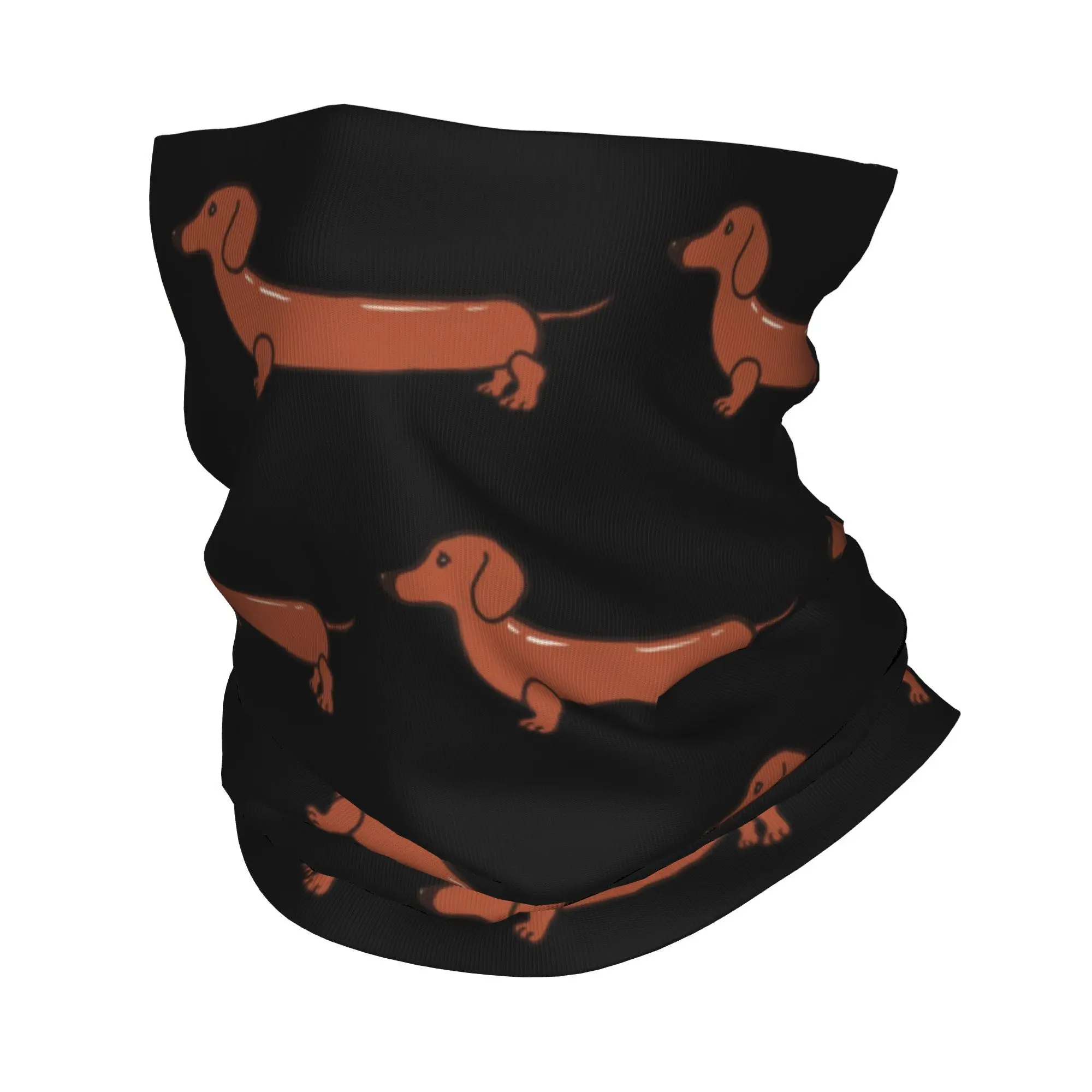Sausage Dog Puppy Funny Dachshund Bandana Neck Cover Printed Mask Scarf Multifunction Balaclava Running For Men Women Adult