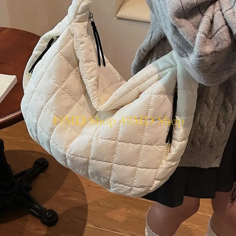 49MD Stylish Cloud Pleated Bag Lightweight Nylon Large Capacity Crossbody Shoulder Bag For Daily Commute Travel