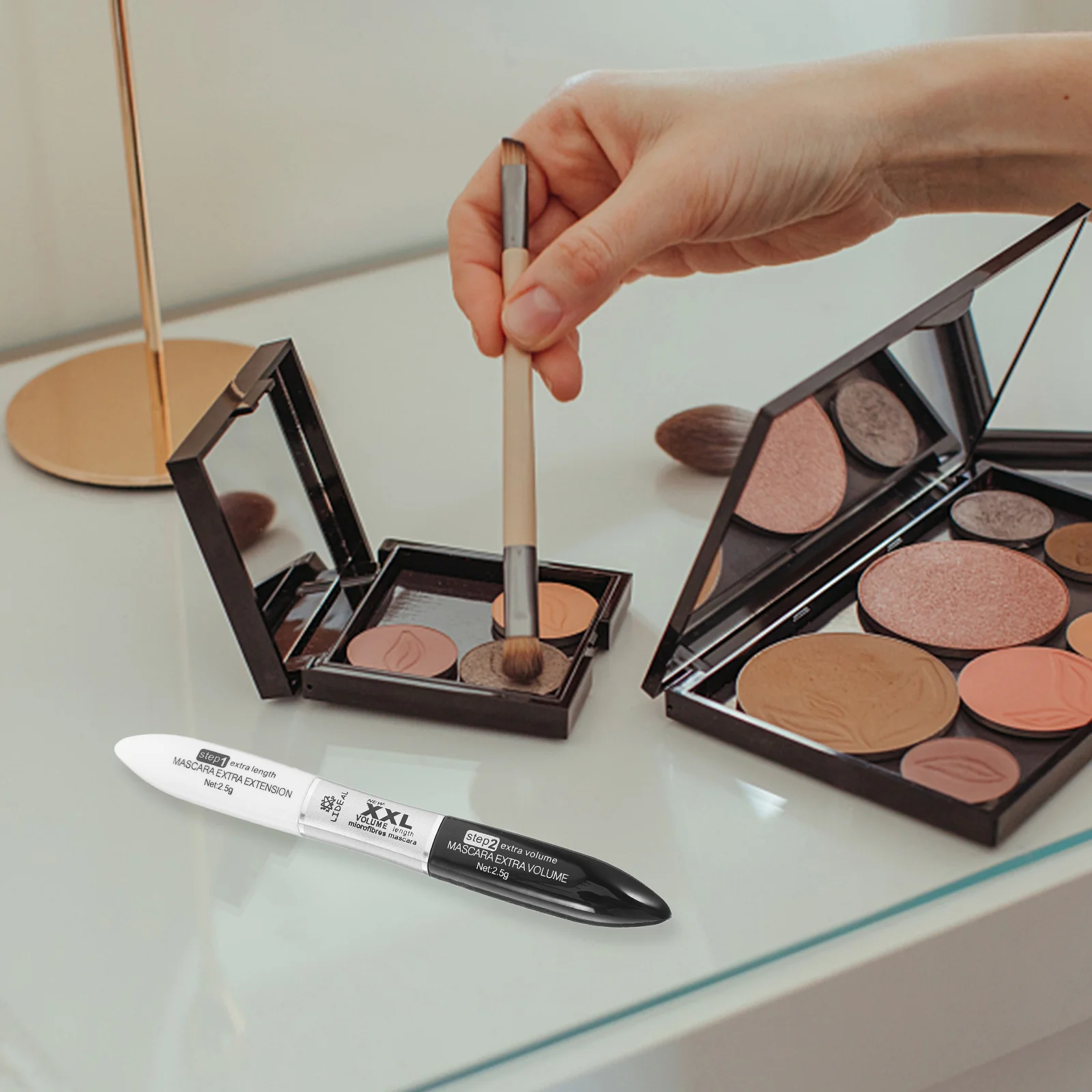 Mascara à cils imperméable, Double extrémité, allongeant, volumateur, bouclage, maquillage glamour pour les yeux, 1 pièces