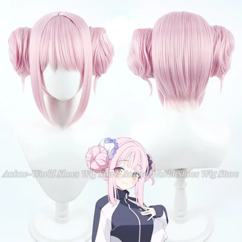 

Synthetic Hair Misono Mika Cosplay Wigs Blue Archive Misono Mika 30cm & 85cm Long Pink Wigs With Buns Heat Resistant