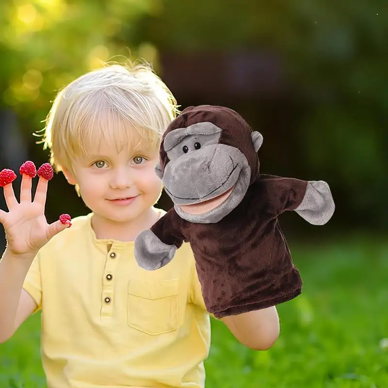 Hand Puppets 25cm/9.84 Inch Plush Finger Puppets Toy Funny Cartoon Doll Theater Performance Supplies For Boys And Girls