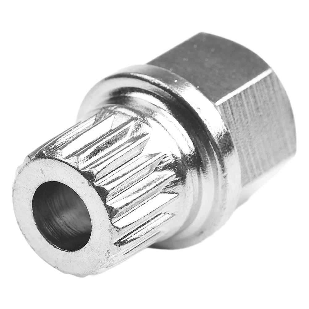 1pc Wheel Lock Lug Nut Rustproof 35 19PT Silver Tone Sleeve Key Removal Tool Steel T Tyre Security Screw For BMW