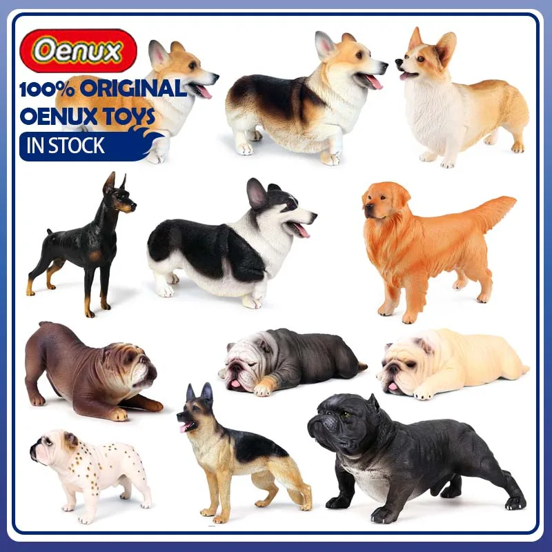 

Original Puppy Model Simulation Dogs Animal Figures Corgi American Bully Golden Retriever German Shepherd English French Bulldog