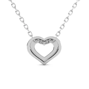 Náhrdelník s dutým srdcem Daisini s krystaly Swarovski, lehké luxusní šperky pro ženy, valentýnský dárek k výročí 12 nejlepší prodej krajka Swarovski - №11