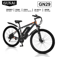 GUNAI GN29 Adult Electric Bike, Power 750W 48V 15Ah, Mountain Off-Road Bike, 29 Inch Tyres, Top Speed 25 Km/h, Range 50-90Km.