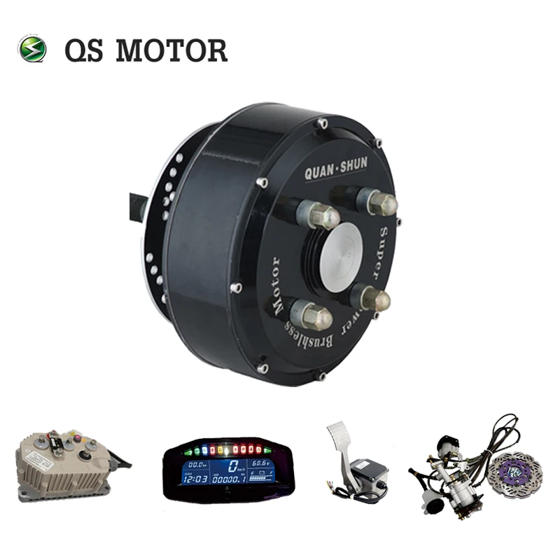 QS Motor 1500W 205 45H V2 BLDC Electric Car Hub Motor For Small E-car Conversion 48V40KPH