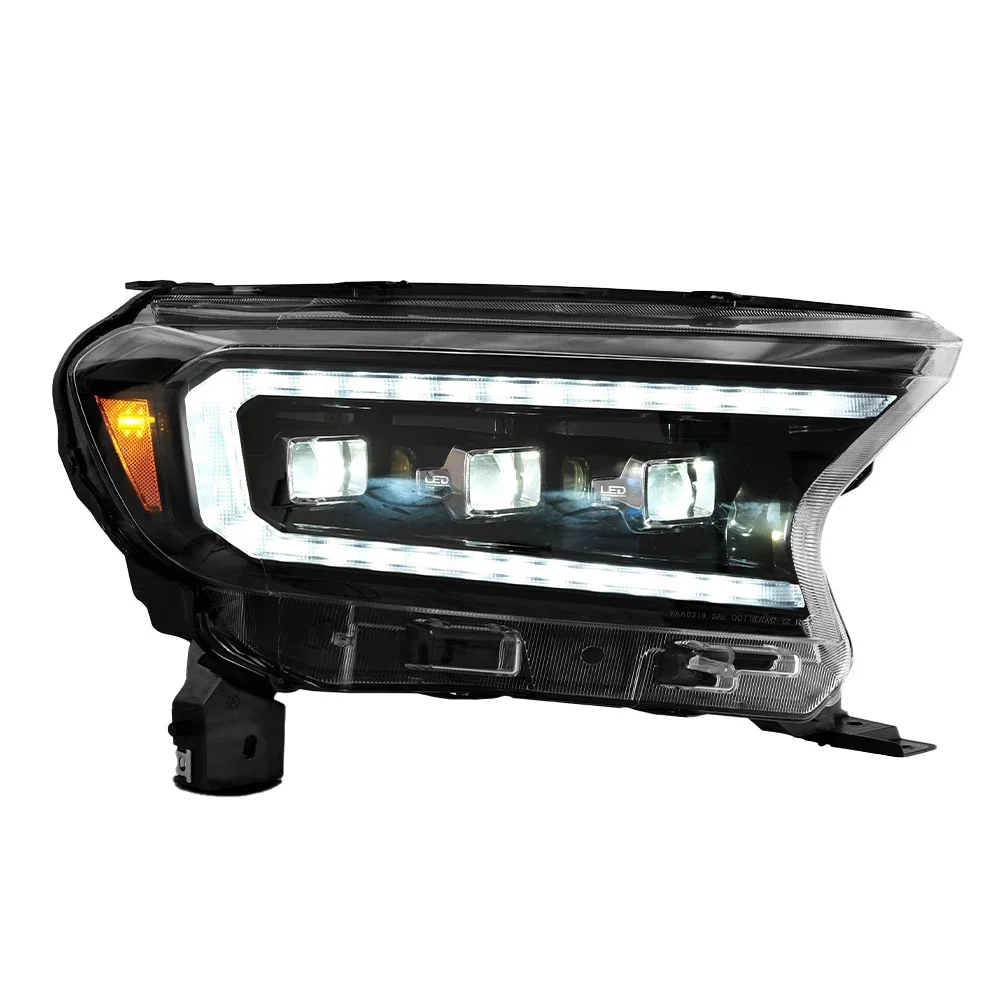 

For Ford Ranger 2016-2020 LED Auto Headlights Assembly Dynamic 3 Projector Lens Tool New Condition Car Front Lamps Accessories
