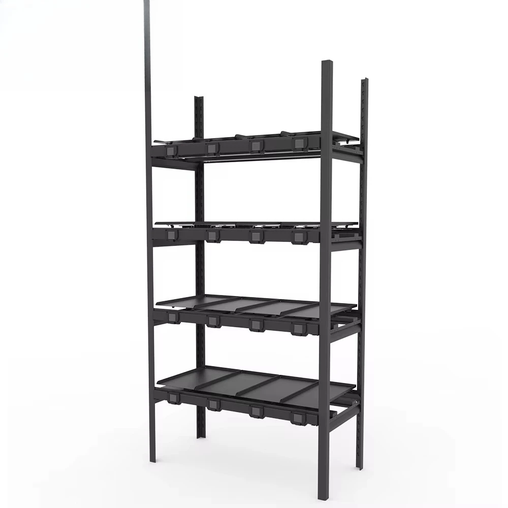 Single-piece warehouse management system, gravity intelligent pallet rack, electronic label, self-weight intelligent rack