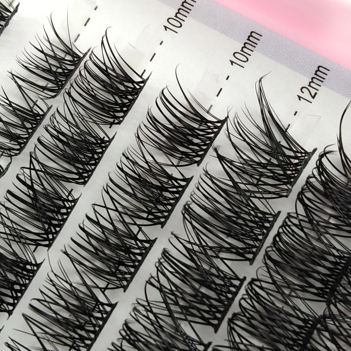 640 einteilige 40-reihige Cluster für falsche Wimpern, D-Rolle, gemischte Cluster für falsche Wimpern, 3D-flauschiges DIY-Set für falsche Wimpern, Kleberpinzette