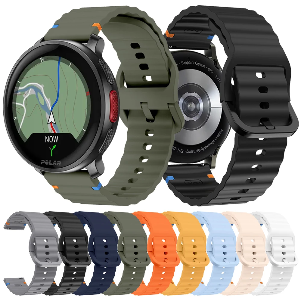 For POLAR VANTAGE M3 M V3 V2 Sports Silicone Strap for POLAR IGNITE 3 2/UNITE 2/GRIT X Wristbands 20mm 22mm Breathable Bracelet