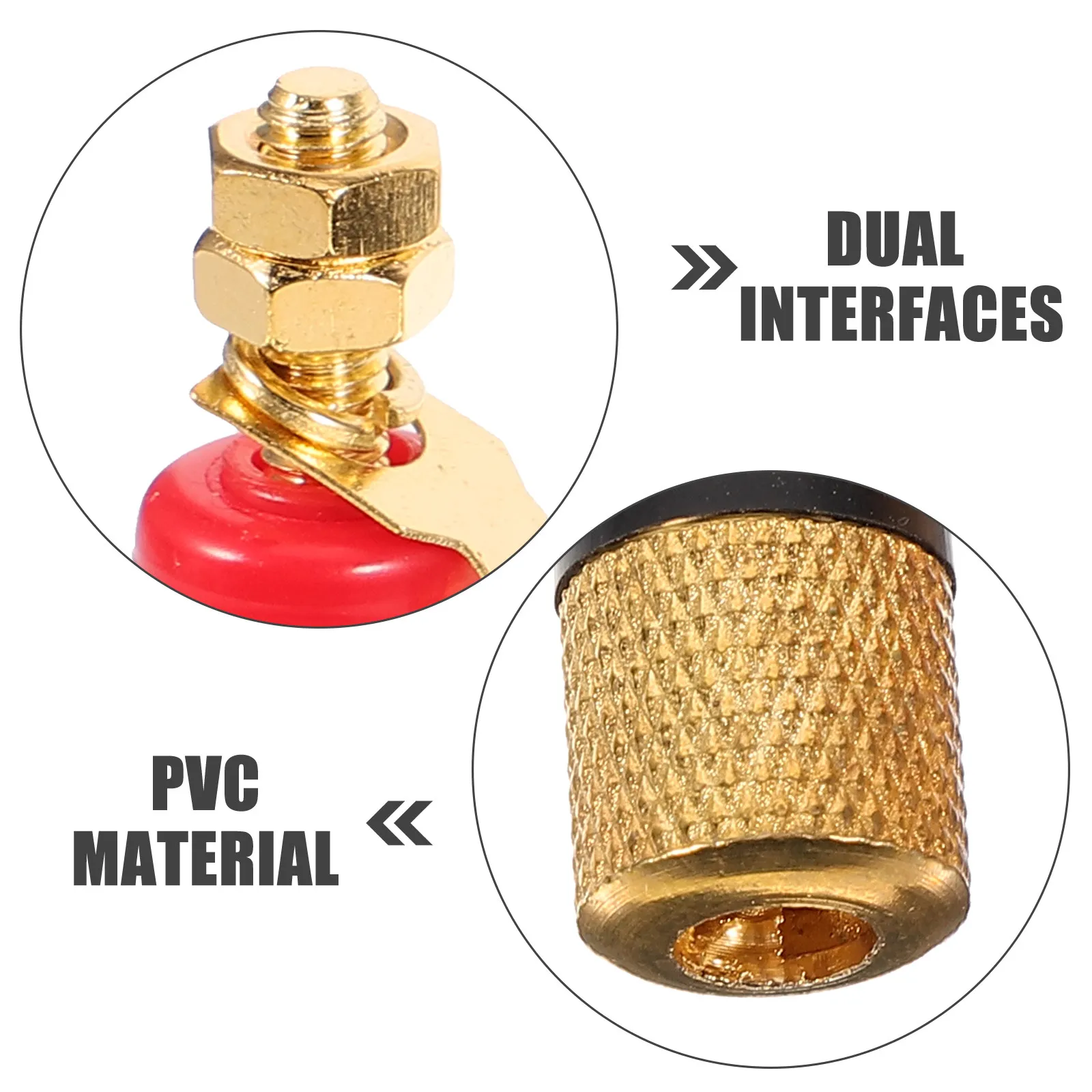 6Pcs Gold Plated Copper Speaker Binding Post for Loudspeaker Amplifier Terminal Connector Banana Jack Socket Binding Post