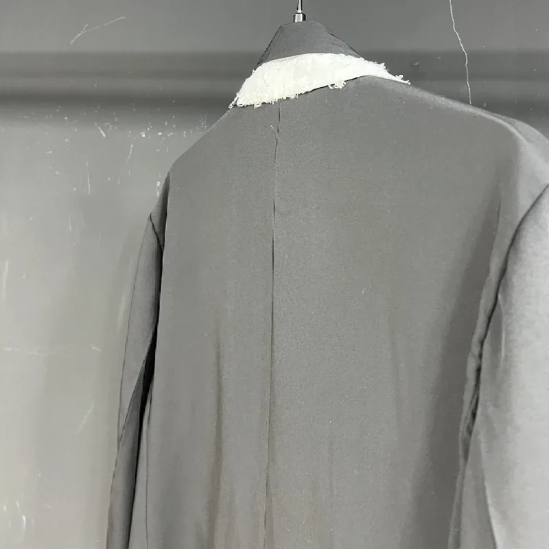 WVGA ربيع الخريف جديد رجل المد شارع العليا المرقعة الأزهار العصرية بدوره إلى أسفل طوق دعوى سترة المتخصصة شيك سترة غير رسمية W12693