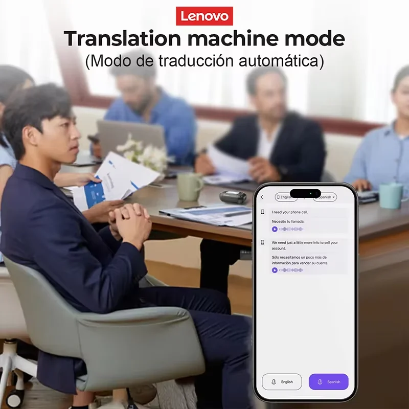 Choice Lenovo XT58 AI Wireless Bluetooth Headset Intelligent Translation With Multiple Languages Earbuds AI Chat Work Headphones