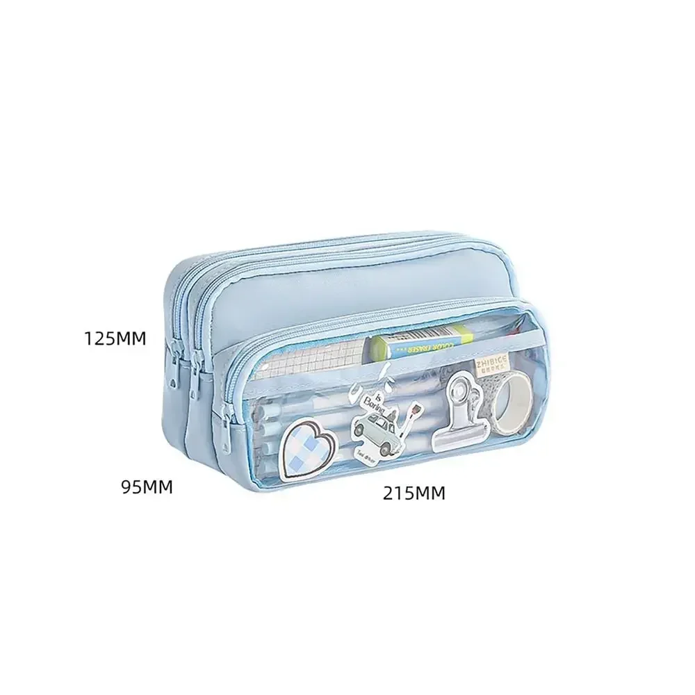 Multi-layer Transparent Compartment Pencil Case Large Capacity High-color Pencil Creative Box Multifunctional Student Supplies