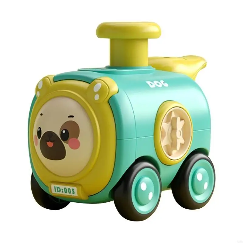 

J2HD Мультяшная инерционная раздвижная игрушечная машинка со свистком, игрушка для взаимодействия родителей и детей