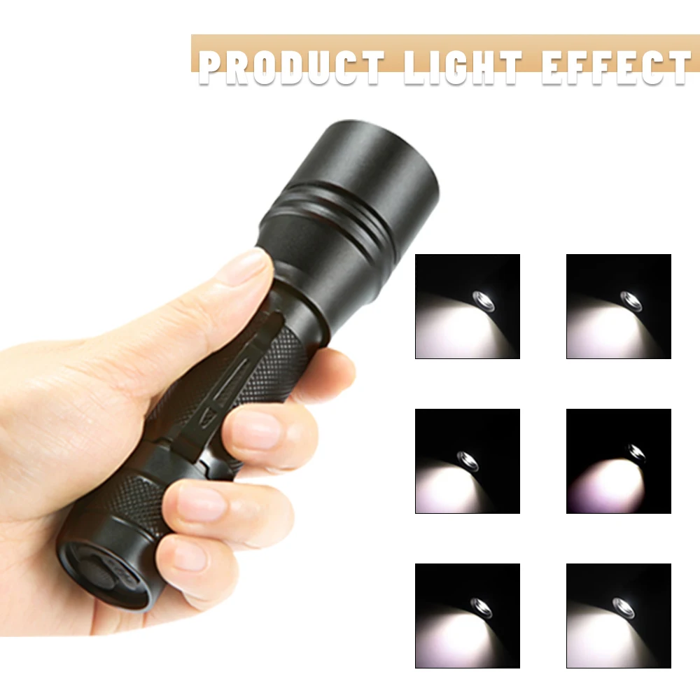 Amanfire AC25 Tactical Rechargeable Flashlight 1000LM SST20/40 High Power LED Light Waterproof Hunting for Rifle Camp Torch