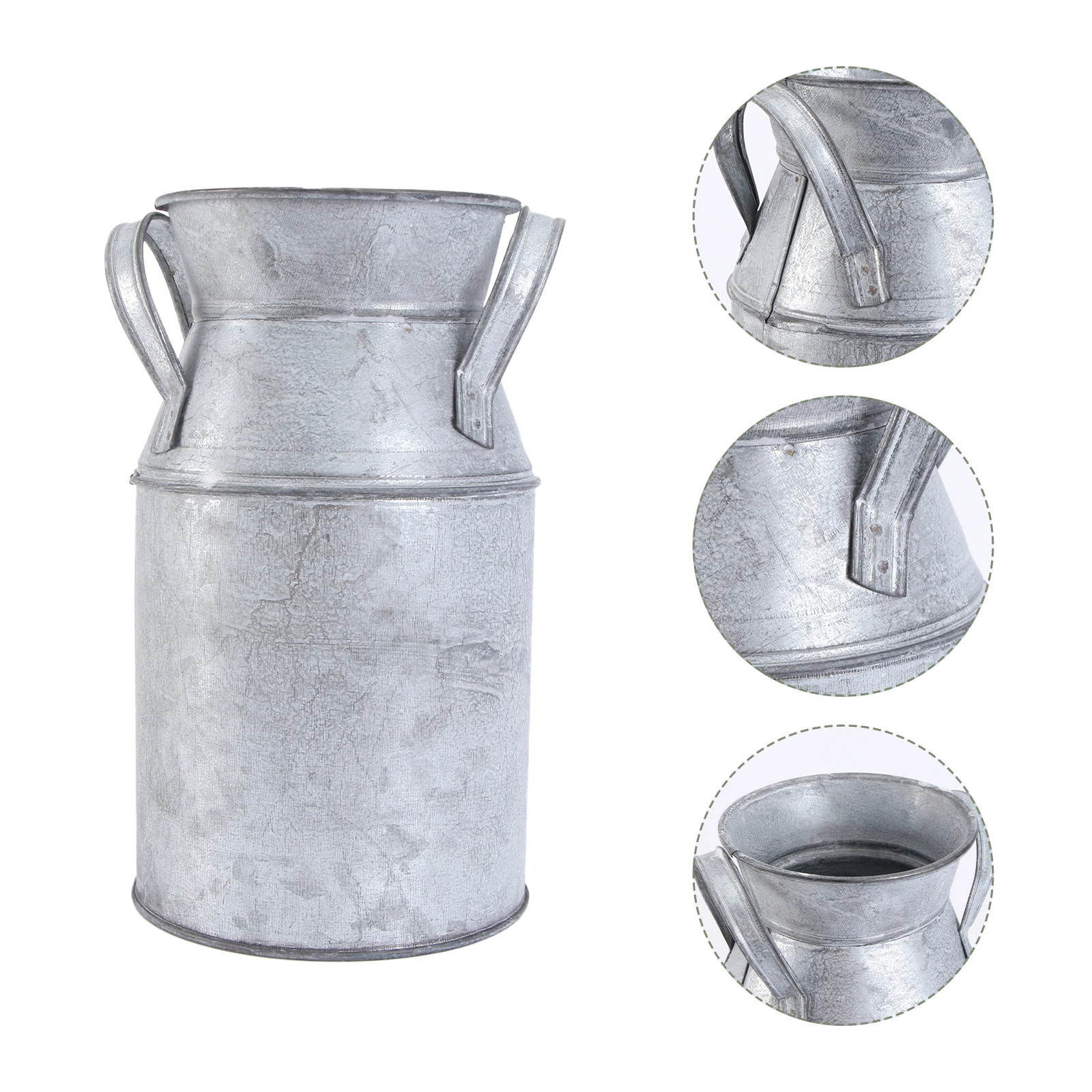 

1pc Iron Sheet Flower Vase Retro Vintage Decorative Bucket For Dried Fresh Silk Flowers Creative Household Artistic Wrought Iron