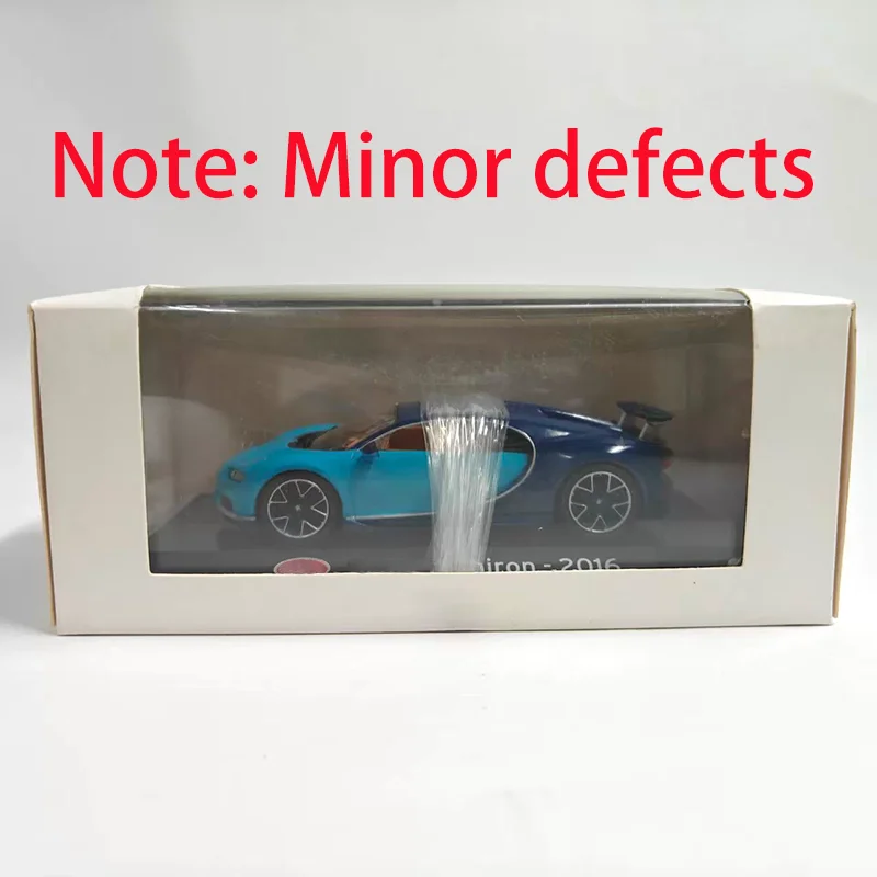(Kleinere Mängel) IXO Diecast 1:43 Chiron 2016 Modellauto aus Metall, statische Ausstellungsversion, Sammlerstück, Spielzeug, Geschenk, Souvenir, Dekoration