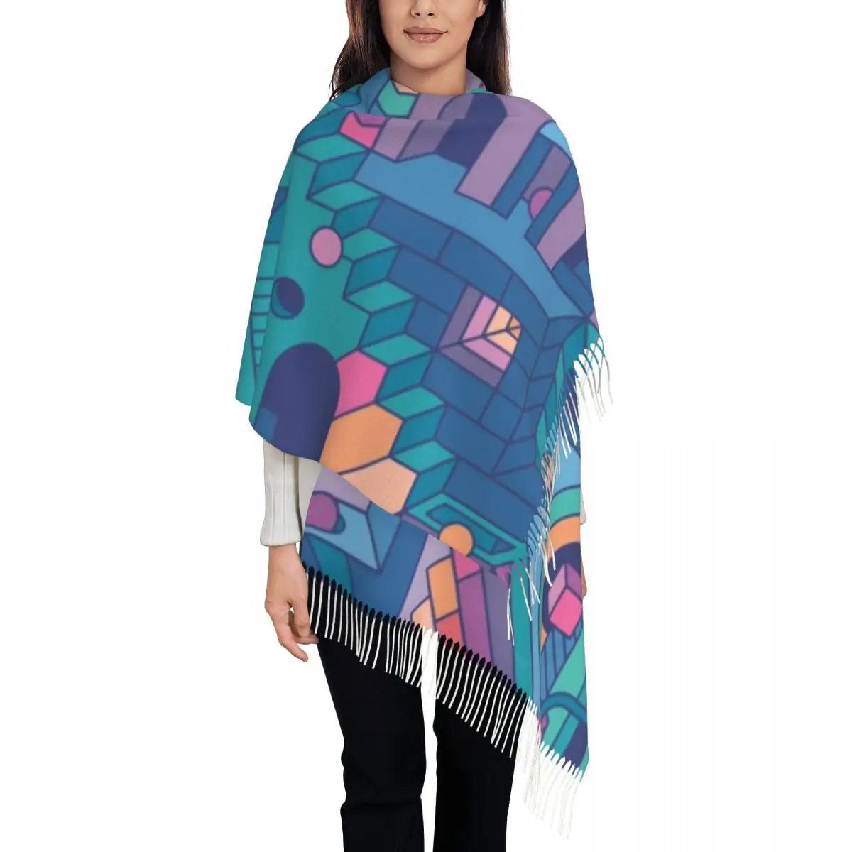 Scialle Una sciarpa con nappe