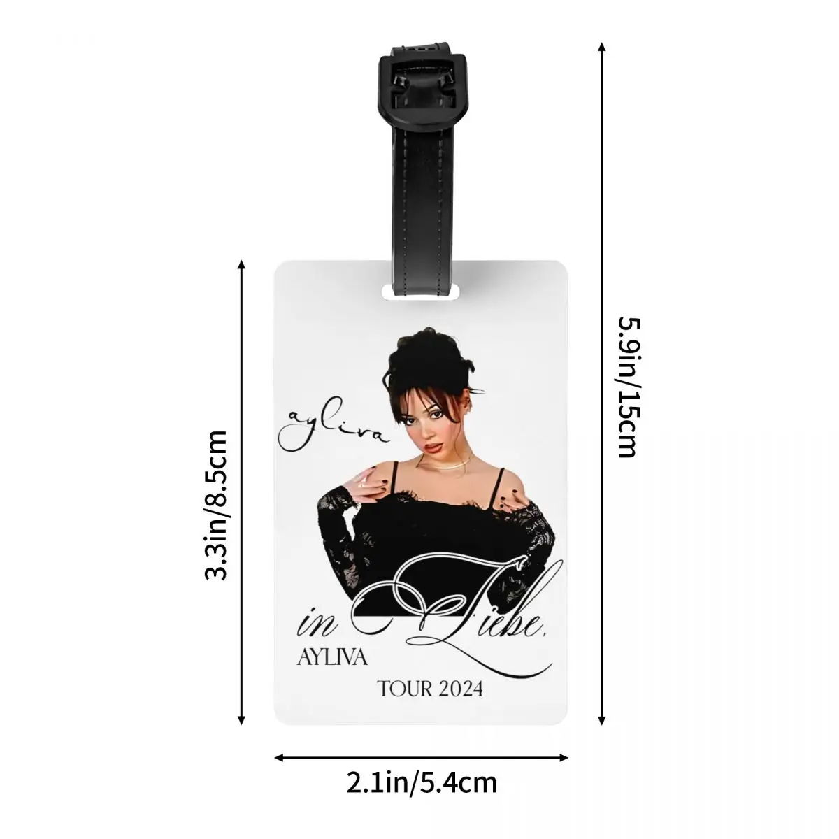 Etichetta per bagagli personalizzata Ayliva In Liebe Tour 2024 Etichetta identificativa per valigia per borsa da viaggio per cantante tedesca
