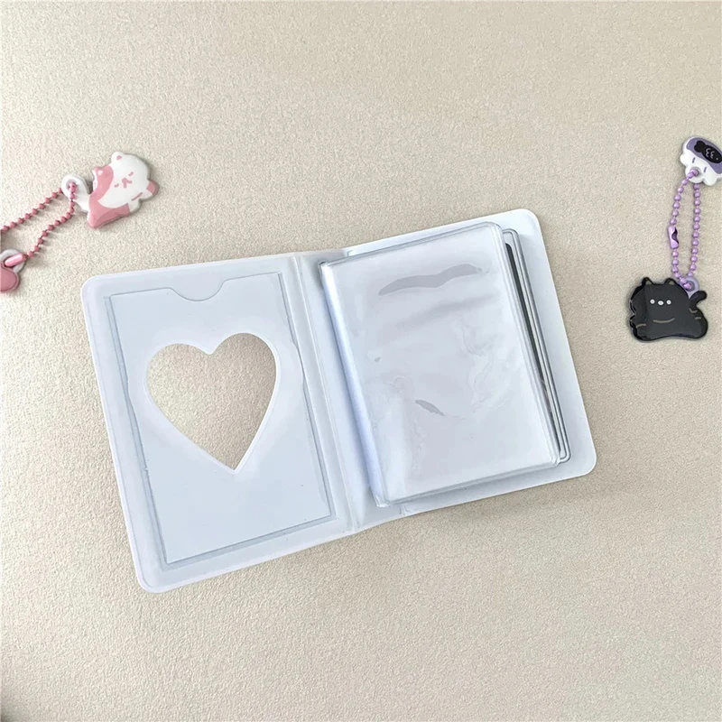 36 Cards Kpop Card Binder Name Card Book Photocard Holder Cute Bear Photo Album 3 Inch Love Heart Hollow Picture Storage Case