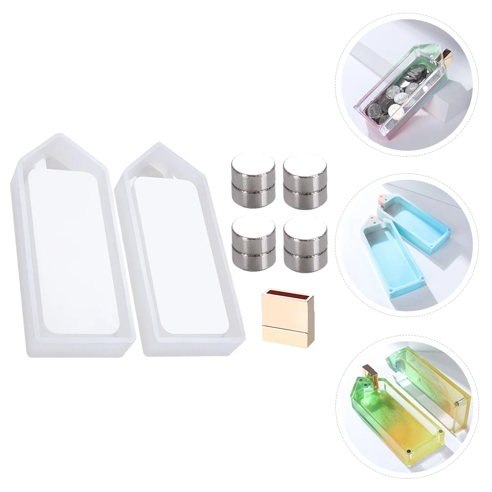 Molde de silicona para banco de dinero, moldes de resina Epoxy de fundición artesanal, accesorios decorativos, herramienta de artesanía, antiadherente reutilizable