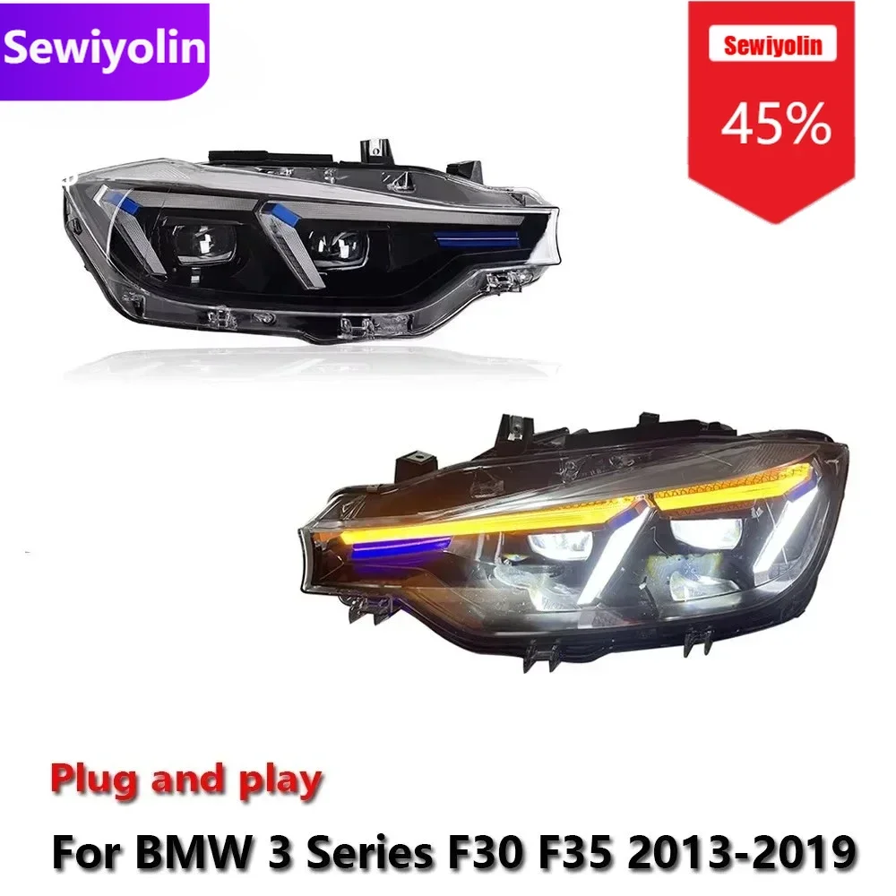 

Car DRL LED Headlight Light Assemblies For BMW 3 Series F30 F35 2013-2019 Auto Fog DRL Brake Turn Signal Lamp Plug and Pla
