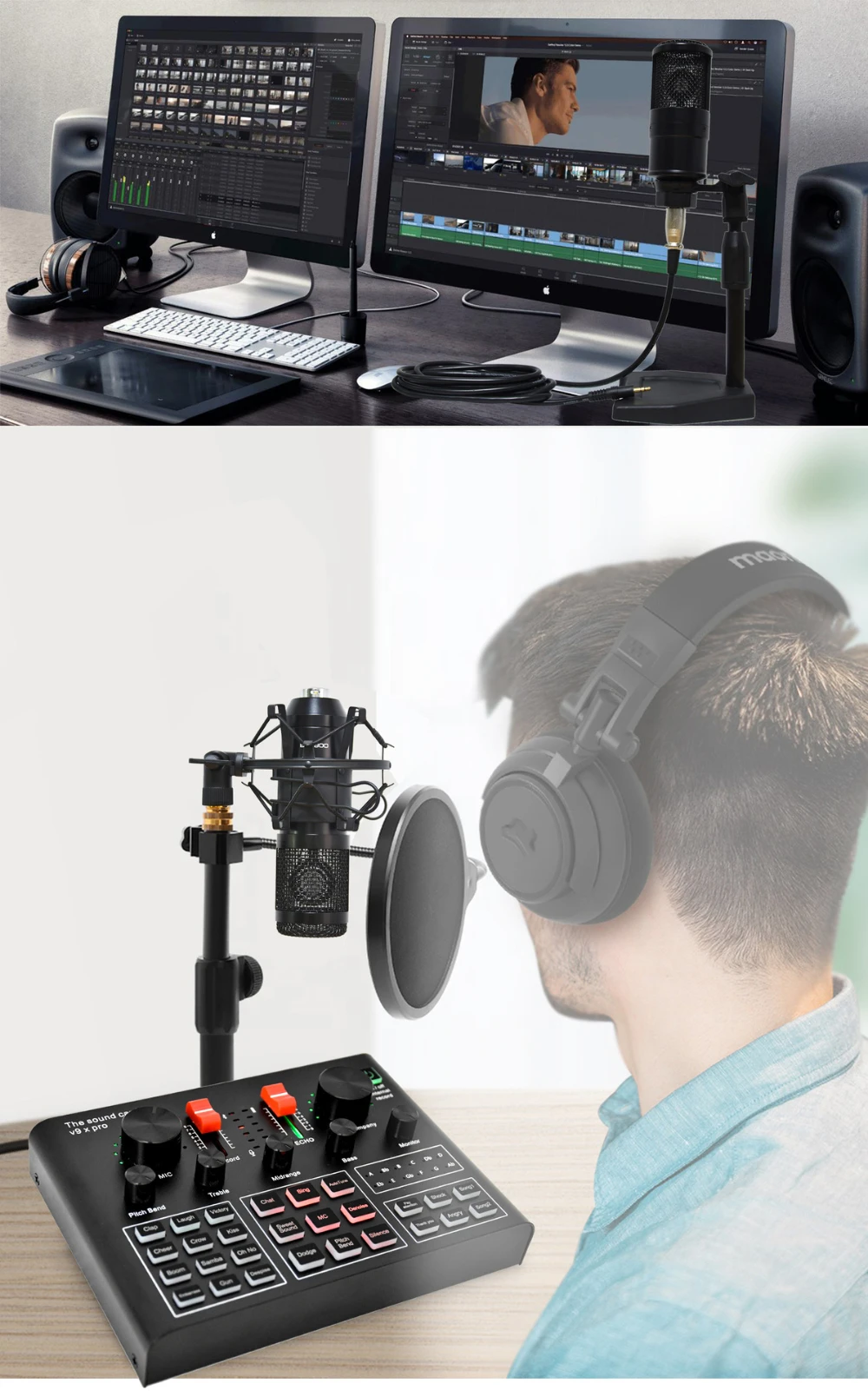 BM800 Professional Audio V9 Sound Card Set BM800 Mic Studio