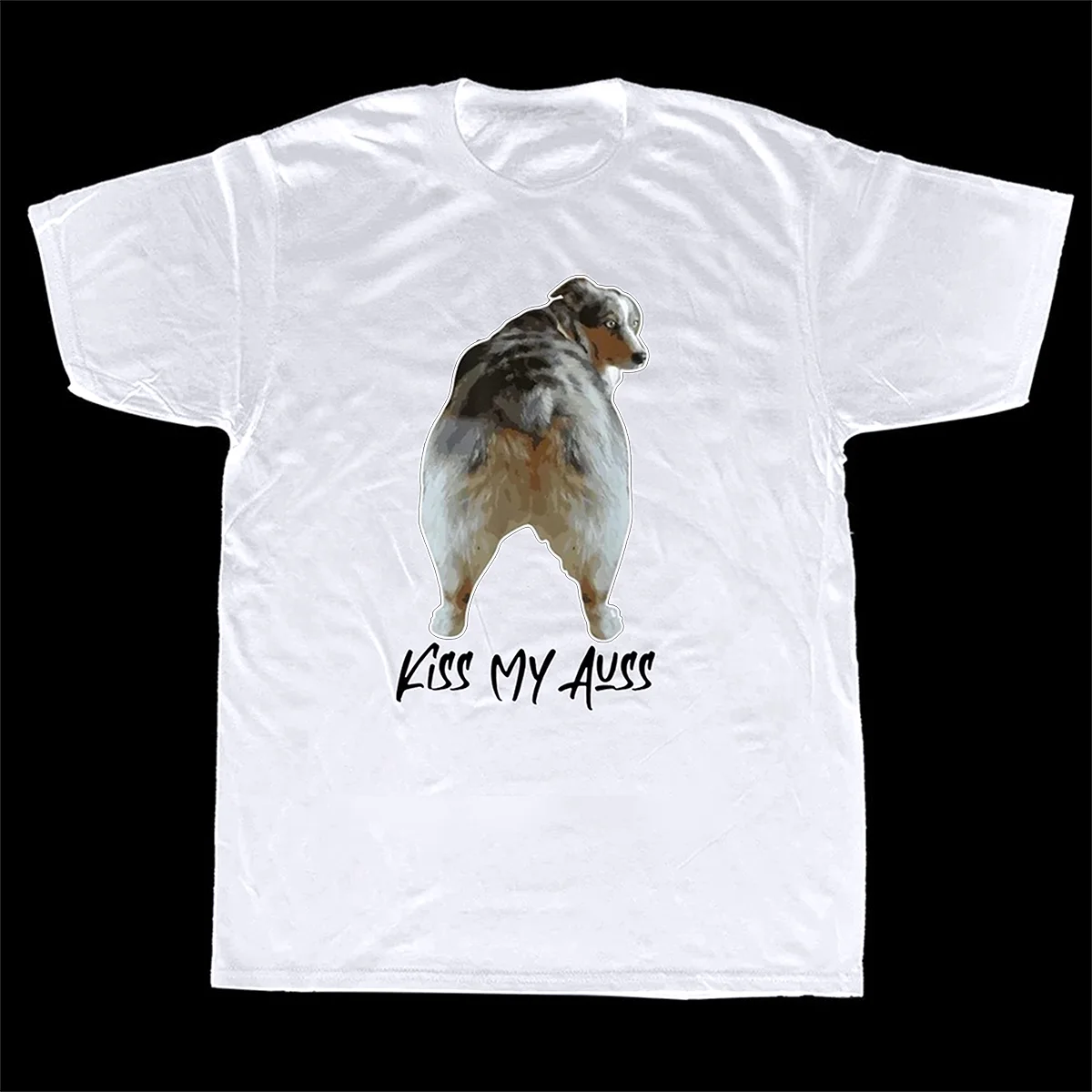 Aussie Shepherd Love Dog Australian Shepard Kiss My Auss T-shirt Summer Streetwear Women Short Sleeve Birthday Gifts Fun Y2k Top
