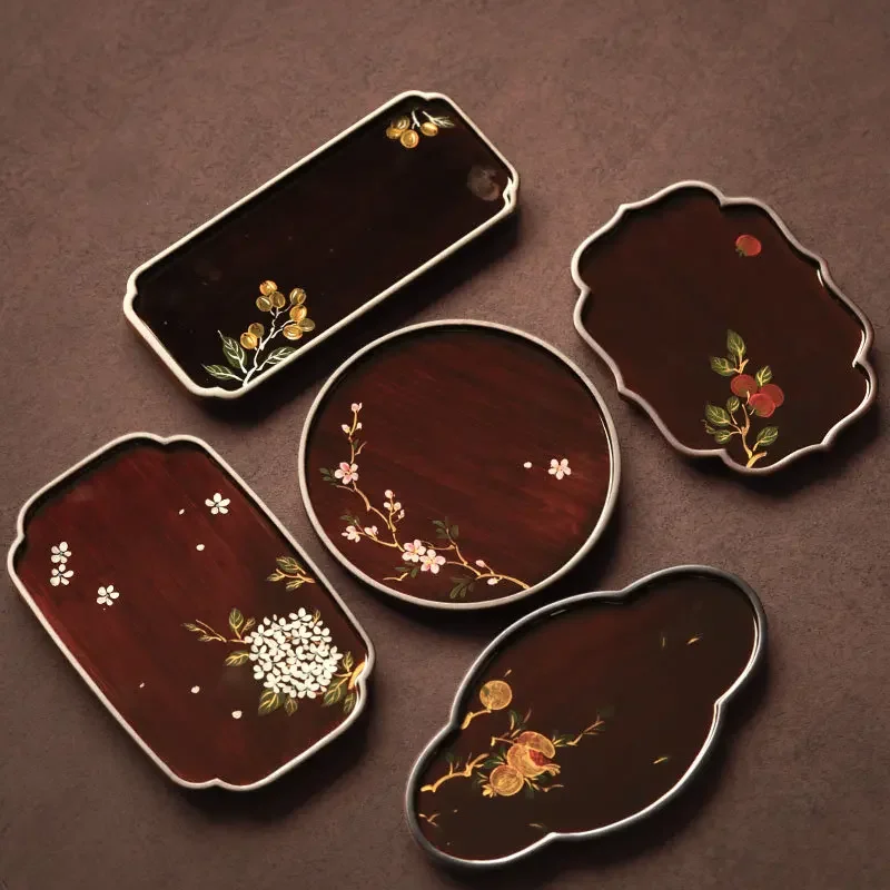 Banja té Vintage dibujada a hand, estilo chino, mesa té para el hogar, juego té bambu escritorio, banjas a