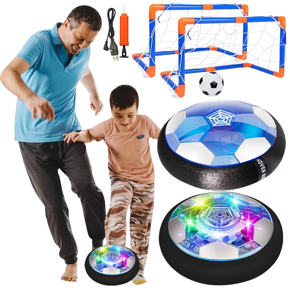 

Hover Soccer Ball with LED Light and Foam Bumper Indoor Outdoor Air Floating Soccer Ball Floating Soccer Gifts for Kids