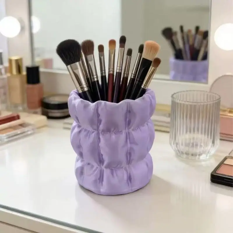 Makeup Brush Storage Holder Premium Elegant Large Capacity Cosmetic Tool Rack for Home Vanity Desktop Organization