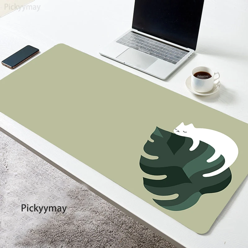 Mousepad Besar Lucu Kucing Mousepads 900X400 Tanaman Keyboard Tikar Meja Karpet Desain Kantor Pc Meja Tikar Perusahaan Mouse Pad untuk Hadiah