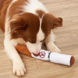 Plush PP cotton cigarette shaped pet toys suitable for dogs and cats to play, relieve boredom, grind teeth, and clean teeth