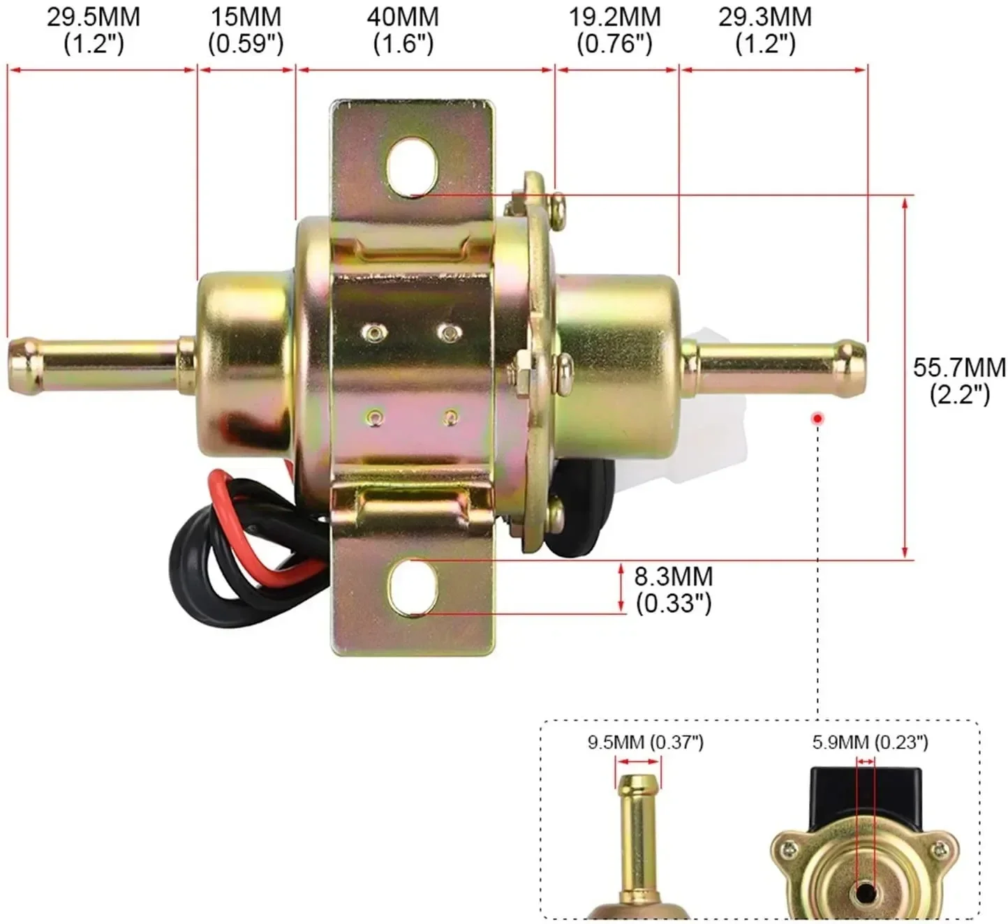 Universal Electric Car Fuel Pump Diesel Petrol Gasoline 12V OE EP500-0 035000-0460 12585-52030 1258552031 EP500 FP-1010-G