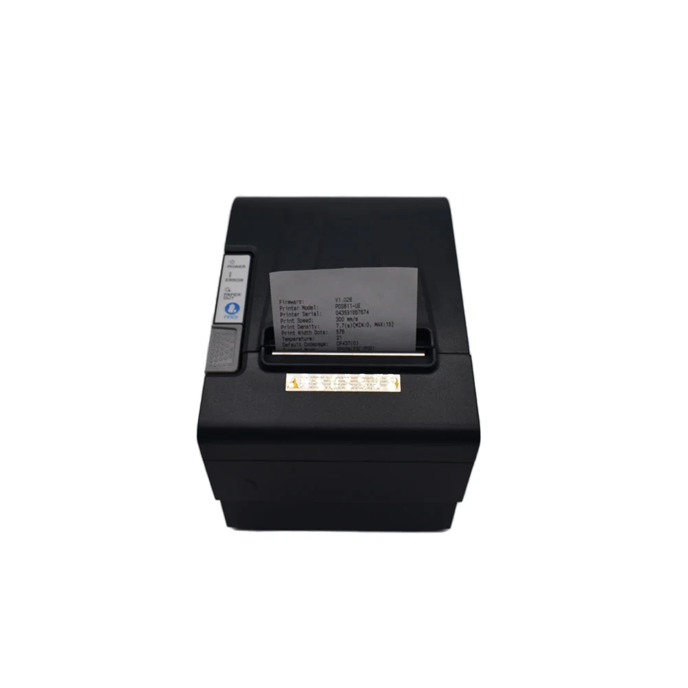 80mm Desktop Pos Printer POS811 Optional Wireless Bluetooth WiFi Thermal Receipt Printer with Auto Cutter and Cash Drawer Port
