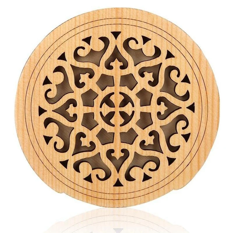 

N17R Guitar Wooden Soundhole Sound Hole Cover Block Feedback Buffer Wood for EQ Acoustic Folk Guitars,Style 1