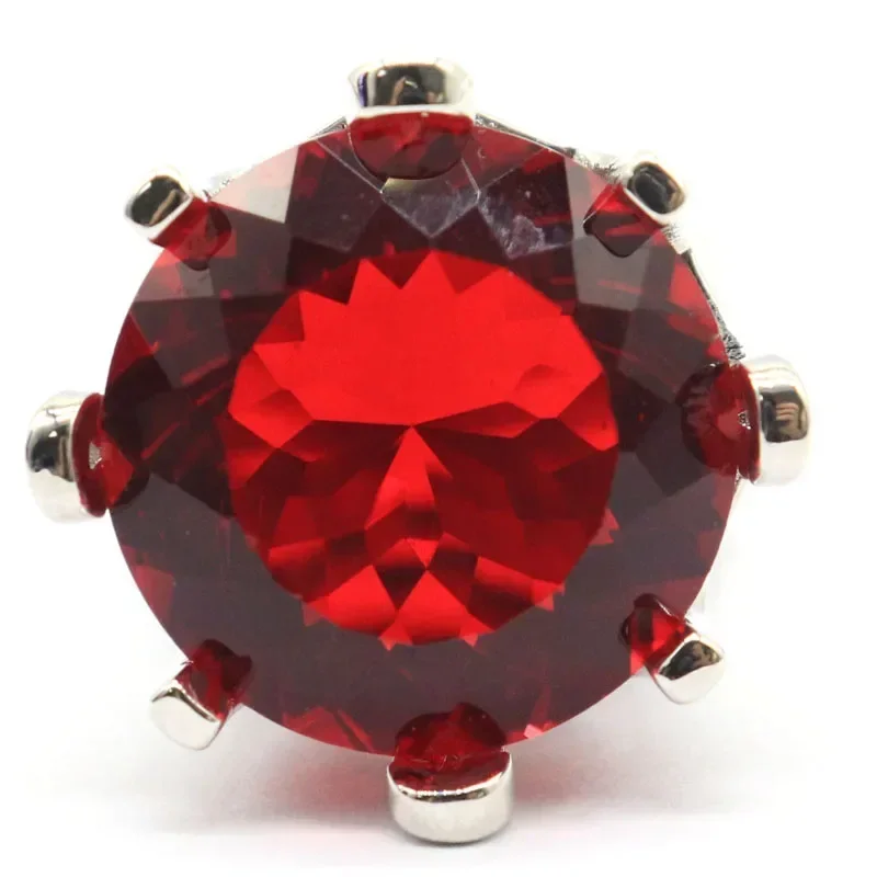 

15g Big Heavy 925 SOLID STERLING SILVER Customized Rings Rich Blue Aquamarine Golden Citrine Green Peridot Blood Ruby Mens Many