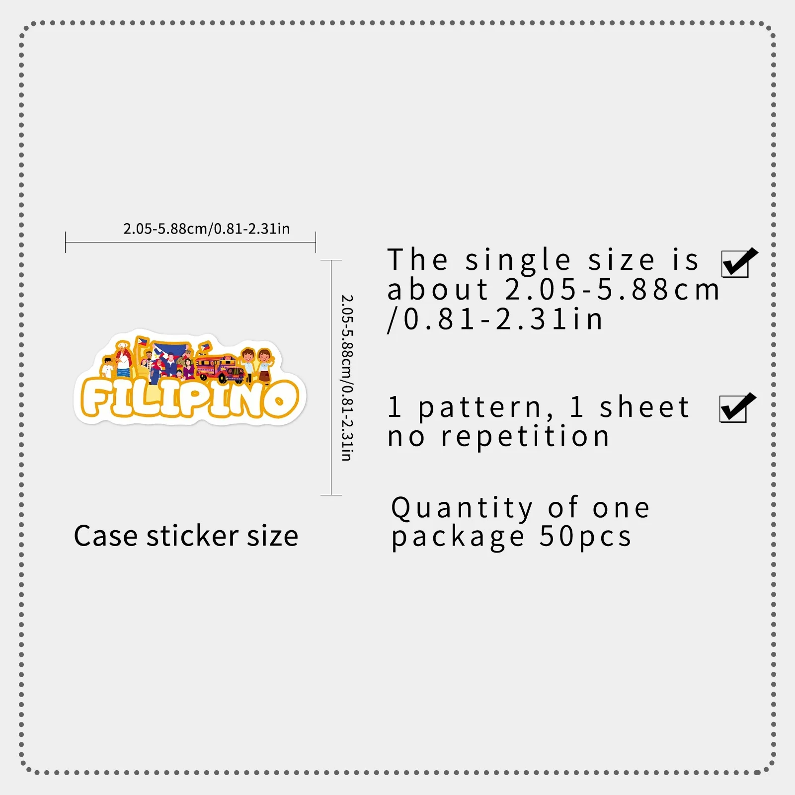 50pcs Philippines City Landmark Buildings Culture Waterproof Stickers Decals for Laptop Phone Bottle Luggage Journal DIY Gift