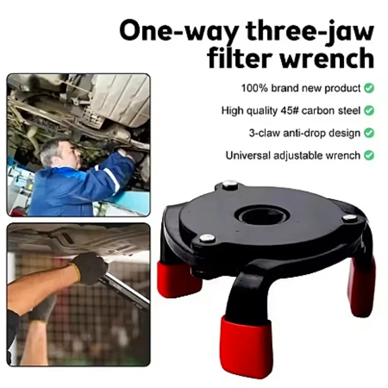 

Universal 3 Jaw High Quality Oil Filter Remover Tool Cars Oil Filter Removal Tool Interface Special Tools Oil Filter Wrench Tool