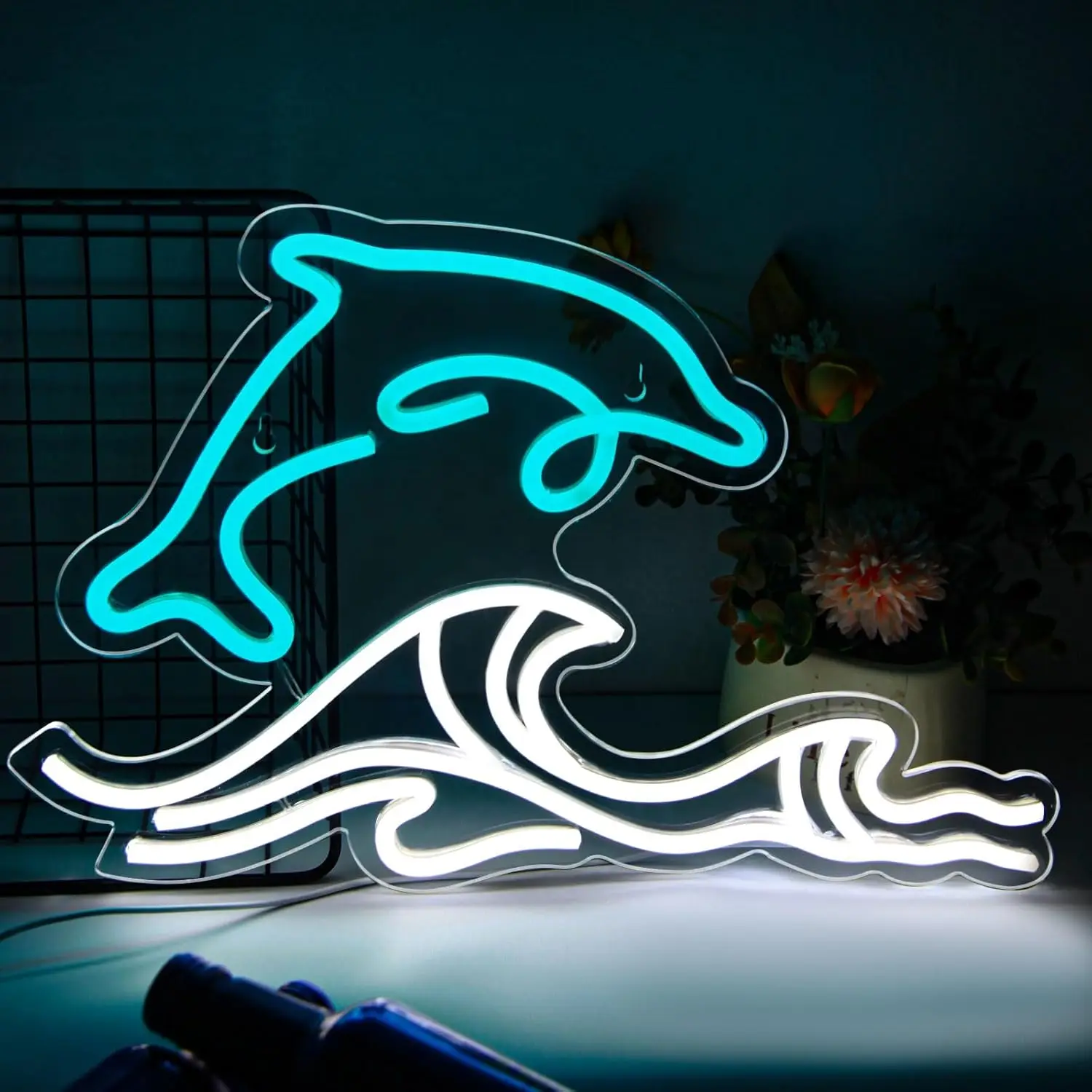 

Dolphin Neon Sign Dimmable Energy-Efficient Night light for Bedroom Cafe Man Cave Beach Decor Wall Decor Birthday Art Gifts