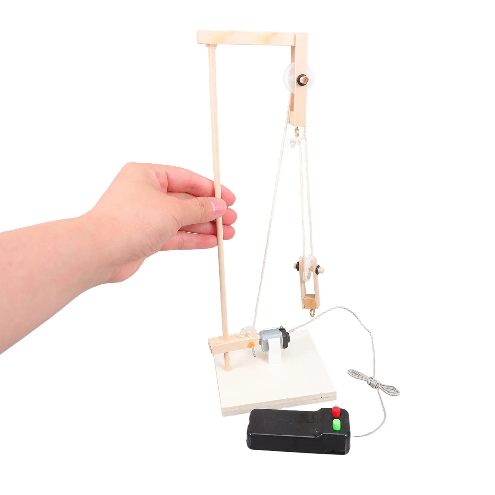 

Homemade Pulley Set Physics Kits Teaching Tools for Physical Mechanics Block Pulleys Small Experiment Crane Construction