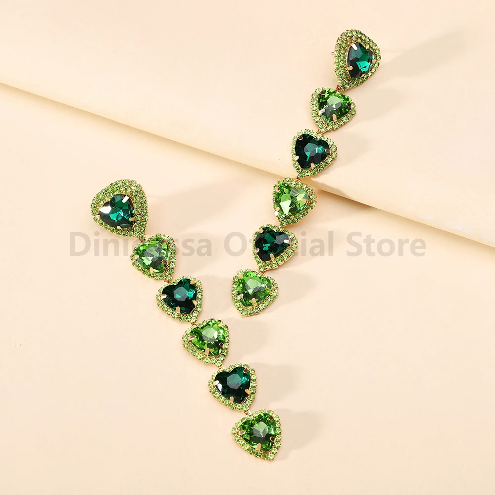 2023 New Fashion Heart Tassel Long Dangle Earrings For Women Girl Charm Luxury Elegant Cute Fairy Holiday Pendant Party Jewelry
