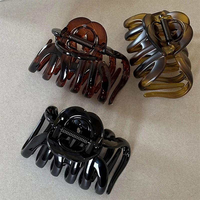 جديد بسيط مشبك شعر المرأة بلون الجوف القرش مخلب عودة رئيس مشبك شعر كبير مشبك شعر المشابك الفتيات إكسسوارات الشعر