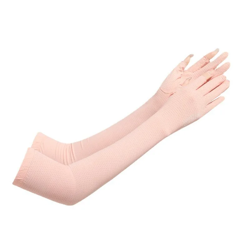 Солнцезащитные перчатки, тонкие ледяные рукава, ледяной шелк, летнее вождение, электромобиль, рыбалка, длинный рукав, защита рук